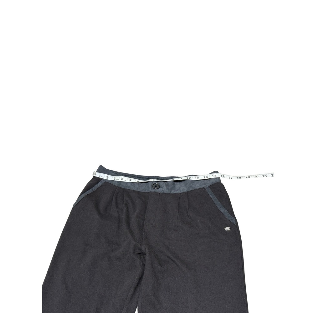 Juicy Couture Black Cotton Jogger Pants Women's M Satin Trim Pull On Cuffed Y2K - Picture 4 of 12
